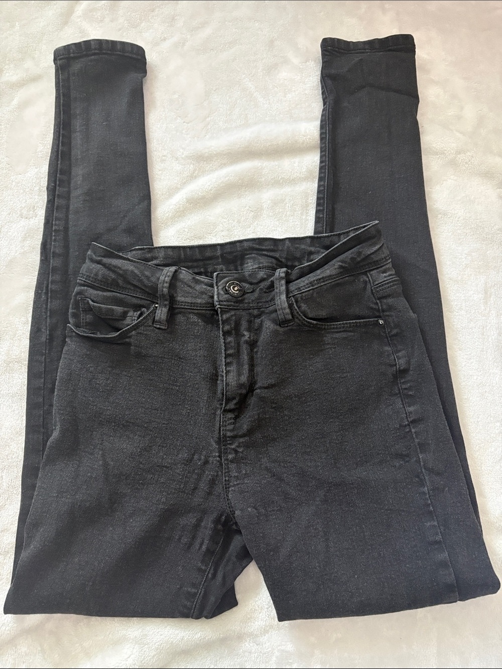 Women's Black Skinny Jeans - Stretch High-Rise